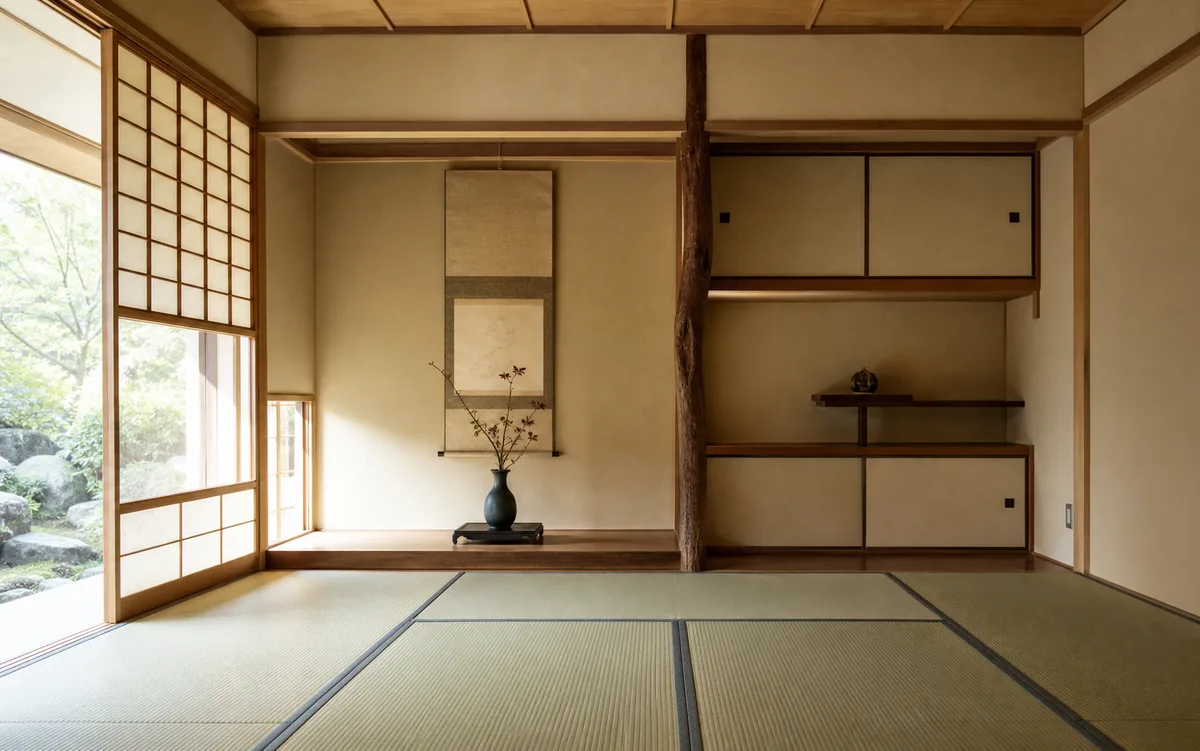 作業後の、静かに整った和室